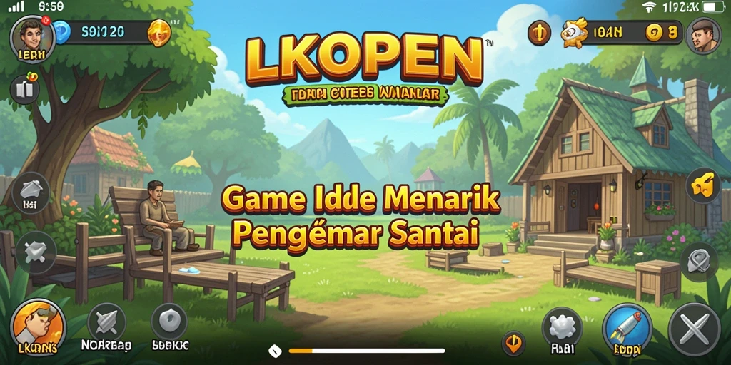 Screenshot gameplay LKOPEN menampilkan aksi seru dan strategi pengelolaan sumber daya.