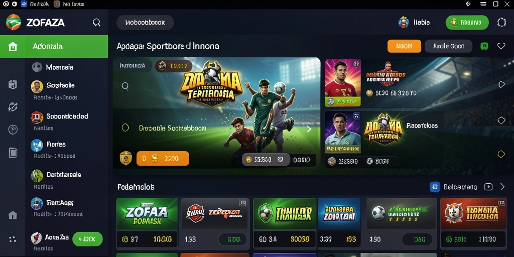 Screenshot ZOFAZA menampilkan antarmuka taruhan yang menarik dan mudah digunakan.
